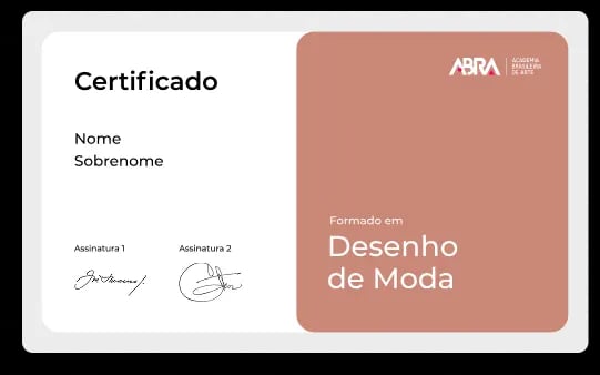 Certificado oficial da Academia Brasileira de Arte