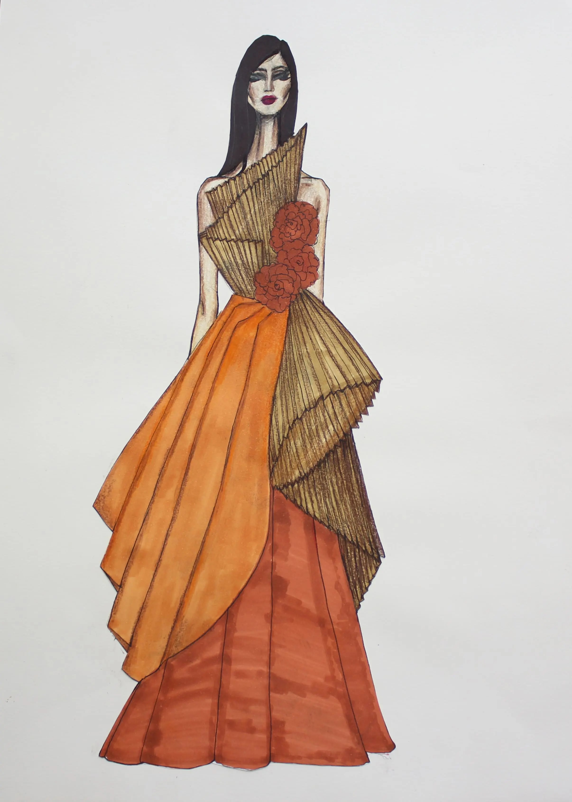 Desenho de moda de Alexsander P. Cabral