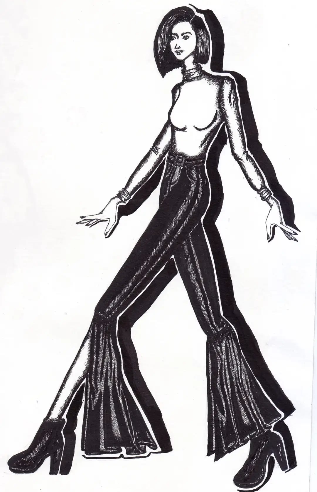 Desenho de moda de Nicoloza Sanches