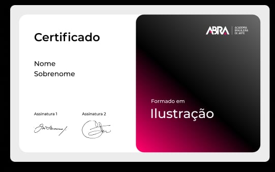 Certificado oficial da Academia Brasileira de Arte