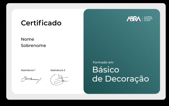 Certificado oficial da Academia Brasileira de Arte
