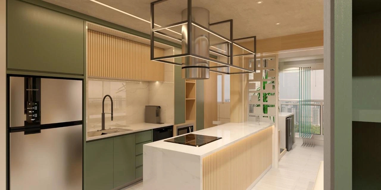 Design de uma cozinha feita pelo designer Danilo Motta