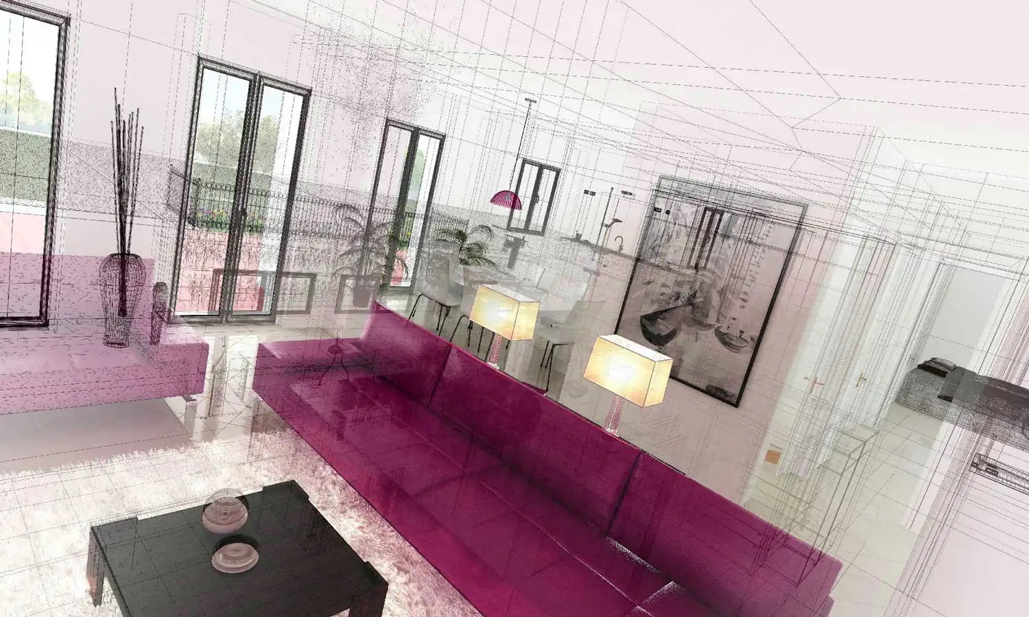 Desenho de designer de interiores